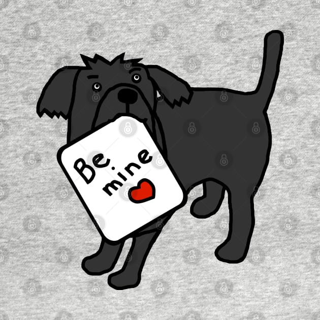 Cute Dog says Be Mine this Valentines Day by ellenhenryart